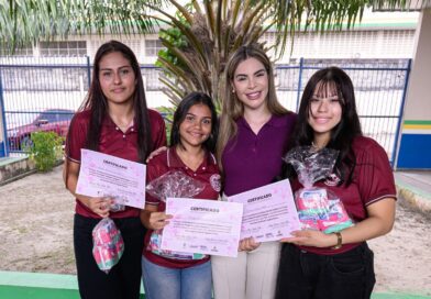 Primeira-dama Thaisa Cidade participa de ação de dignidade menstrual e cidadania para estudantes da rede estadual