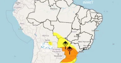 Ciclone se forma no Rio Grande do Sul com alerta de ventos de até 100 km/h